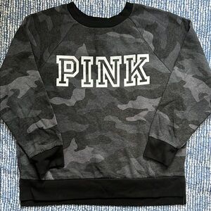 Camouflage Sweatshirt with Bold Logo
